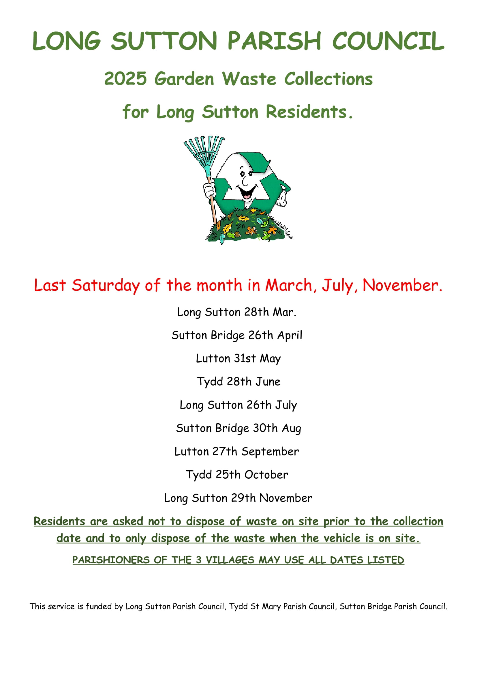 garden waste 2025 collections